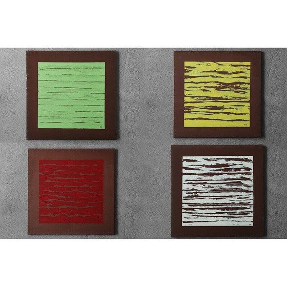 Image 1 of Set of 4 vintage paintings by Ewa Söderström