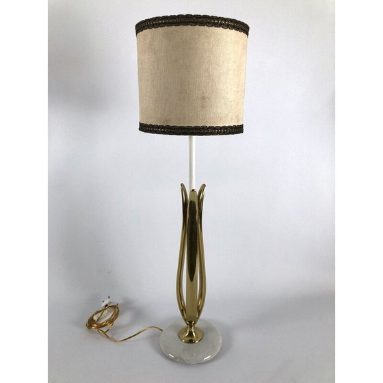 Image 1 of Vintage table lamp in marble and brass from Arredoluce, Italy 1950