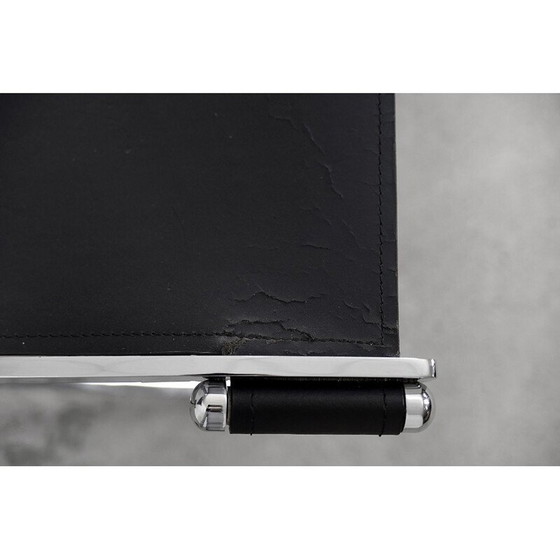 Image 1 of Vintage Italian Minimalist Leather Chair, 1980s