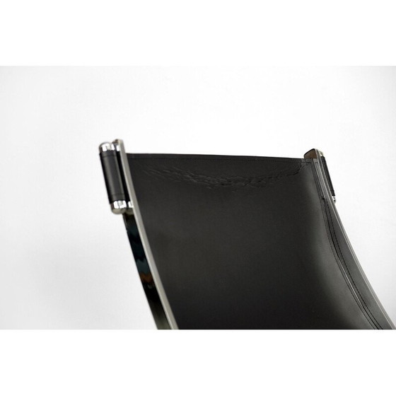 Image 1 of Vintage Italian Minimalist Leather Chair, 1980s