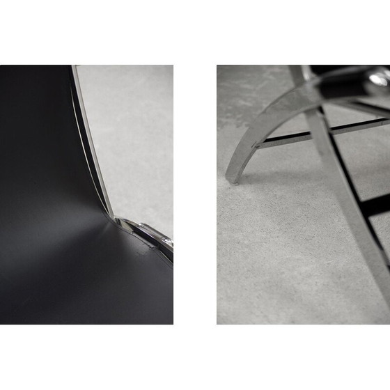 Image 1 of Vintage Italian Minimalist Leather Chair, 1980s