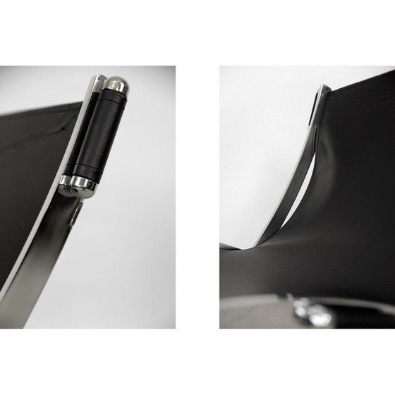 Image 1 of Vintage Italian Minimalist Leather Chair, 1980s