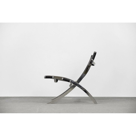 Image 1 of Vintage Italian Minimalist Leather Chair, 1980s