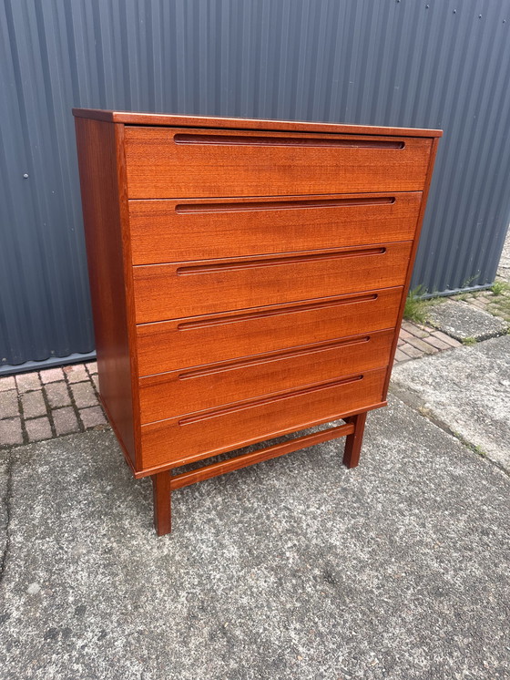 Image 1 of Commode vintage en teck design nils jonsson