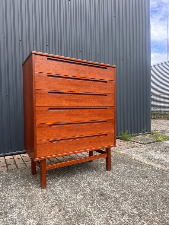 Image 1 of Commode vintage en teck design nils jonsson
