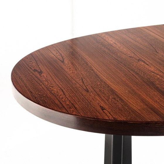 Image 1 of Vintage oakwood and elmwood table with extension, France 1970