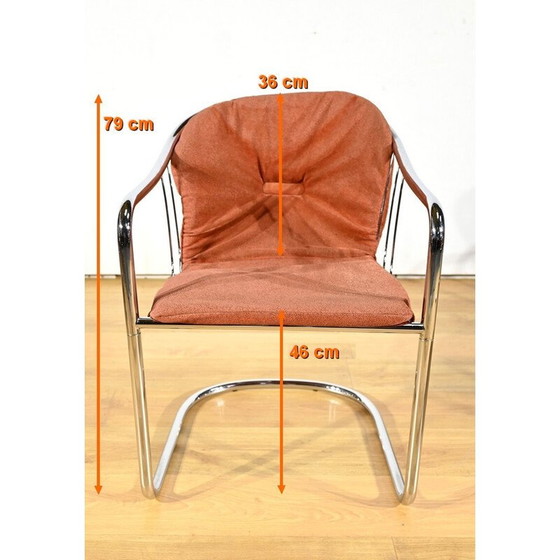 Image 1 of Set of 6 vintage chairs in chrome metal and wire for Rima, Italy 1970