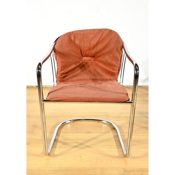 Image 1 of Set of 6 vintage chairs in chrome metal and wire for Rima, Italy 1970
