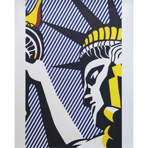 Vintage Roy Lichtenstein "I Love Liberty" Limited Edition Lithograph – lithos zeefdrukken, Paper (photo 2 of 8)