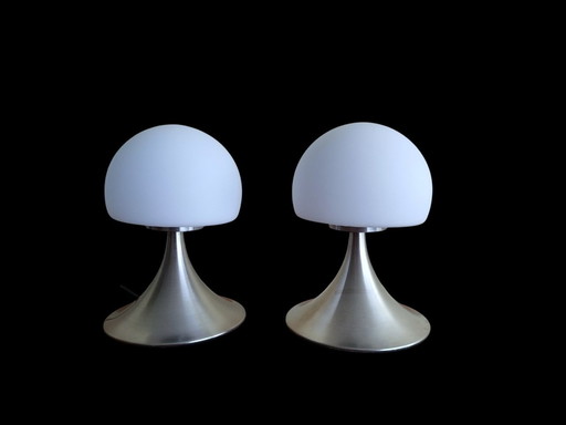 Set of Retro Mushroom Touch Lamps