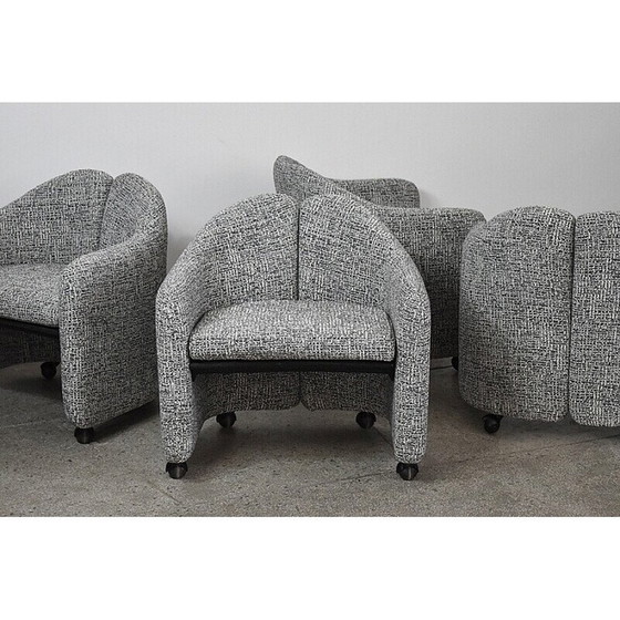 Image 1 of Set of 4 vintage Ps142 armchairs by Eugenio Gerli for Tecno, 1960s