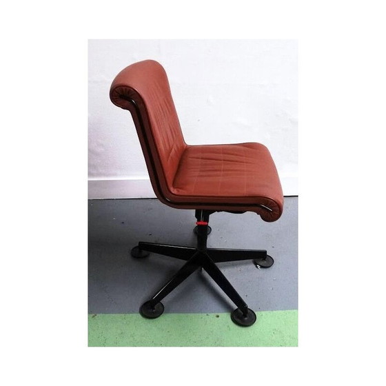Image 1 of Vintage leather office chair by Sapper for Knoll