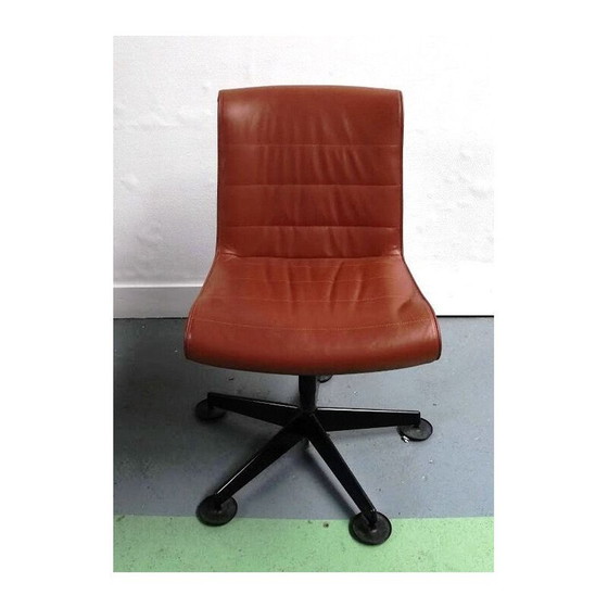 Image 1 of Vintage leather office chair by Sapper for Knoll