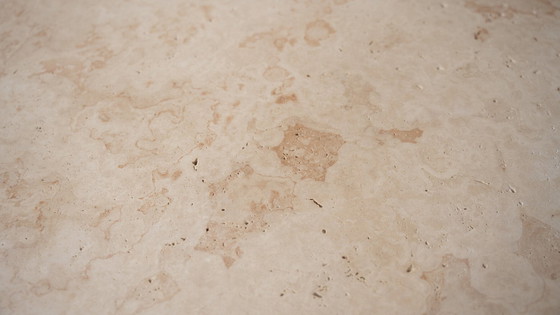 Image 1 of Contemporary Bean Shaped Coffee Table, Travertine