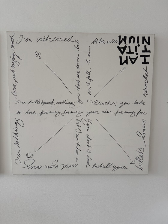 Image 1 of Canvas With Text