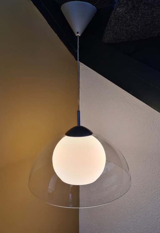 Lampe suspendue en verre massif