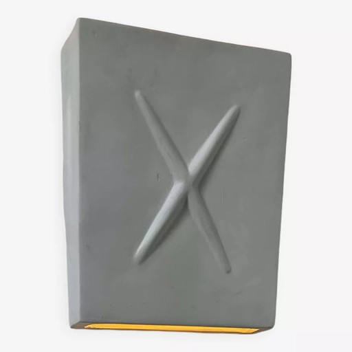 Vintage wall lamp Plaster, Matte White, France 1970