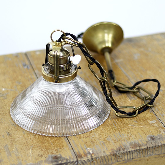 Image 1 of Art Deco Holophane Pendant Lamp