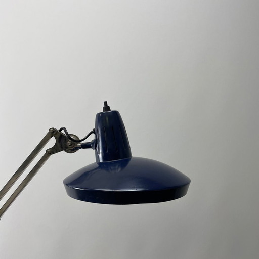 Blue desk lamp '67 G De Luxe' by Phase Madrid, Spain 1970s