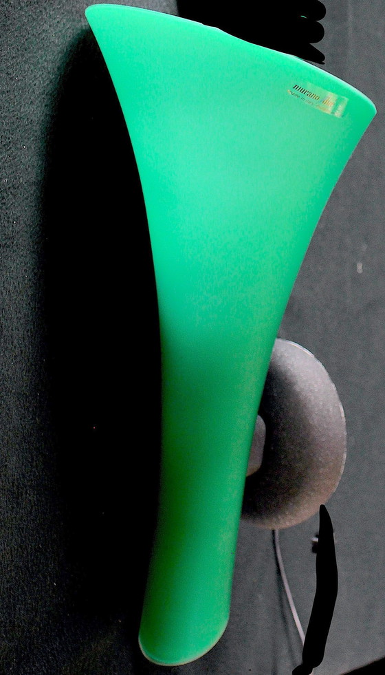 Image 1 of Four Green Murano Glass Wall Lights, Carlo Nason For Murano Due