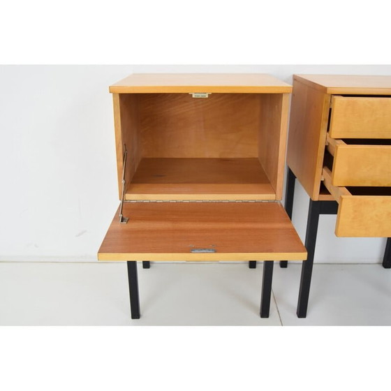 Image 1 of Coppia di comodini minimalisti di metà secolo di Up Zavody Bucovice, Cecoslovacchia, anni '70