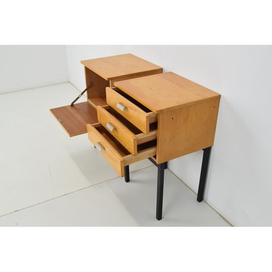 Image 1 of Coppia di comodini minimalisti di metà secolo di Up Zavody Bucovice, Cecoslovacchia, anni '70