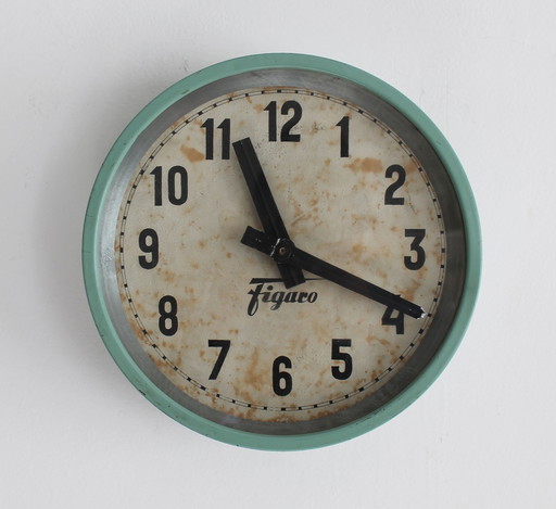 1950'S Industrial Clock From Zbrojovka Factory In Brno