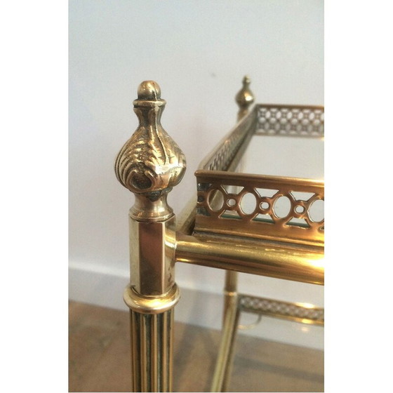 Image 1 of Tavolino da caffè neoclassico in ottone vintage, 1940