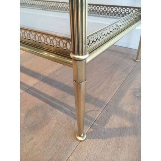 Image 1 of Tavolino da caffè neoclassico in ottone vintage, 1940