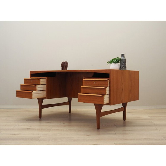 Image 1 of Vintage teak desk by Vald Mortensen for Odense, 1960s
