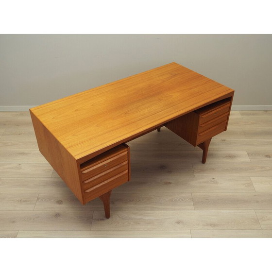 Image 1 of Vintage teak desk by Vald Mortensen for Odense, 1960s
