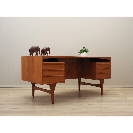 Image 1 of Vintage teak desk by Vald Mortensen for Odense, 1960s