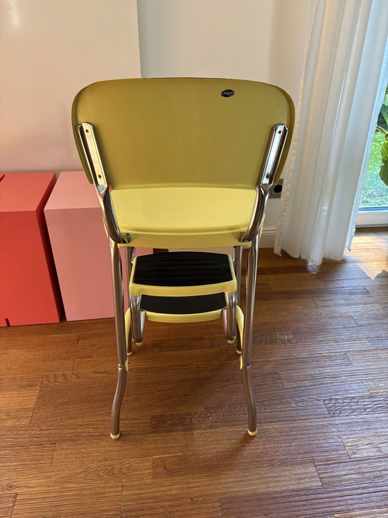 Image 1 of Cosco high chair Children's chair Stair chair Bar stool 50s yellow metal