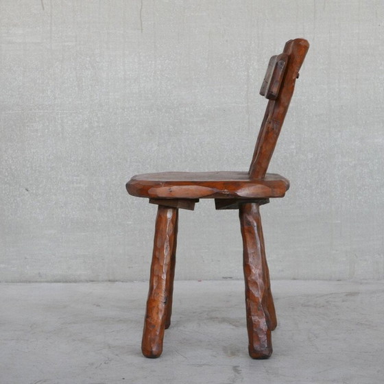 Image 1 of Vintage Brutalist oakwood chair, Belgium 1950s