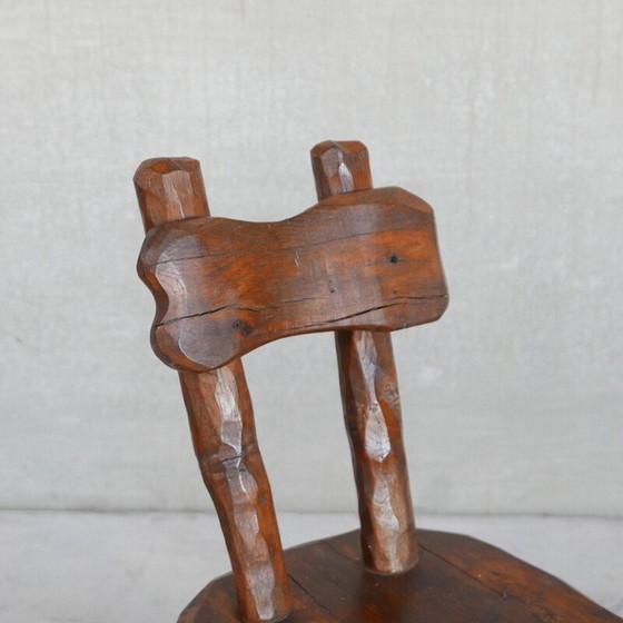 Image 1 of Vintage Brutalist oakwood chair, Belgium 1950s