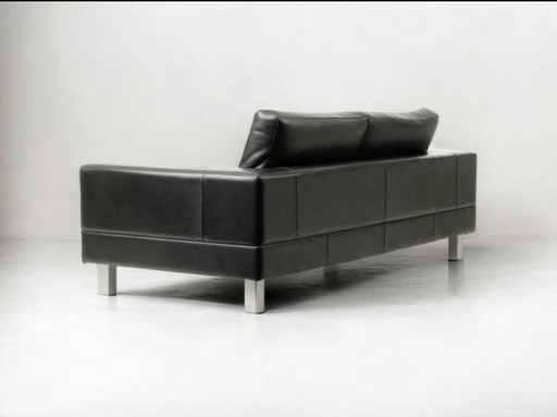 Leolux Antipode Dock 2.5 Seater Black Leather