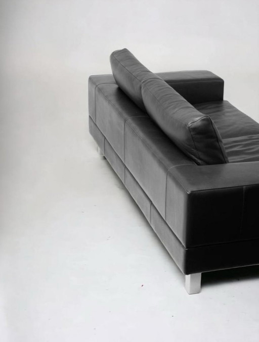 Leolux Antipode Dock 2.5 Seater Black Leather