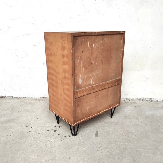 Image 1 of Vintage workshop furniture in solid wood and metal with 9 drawers