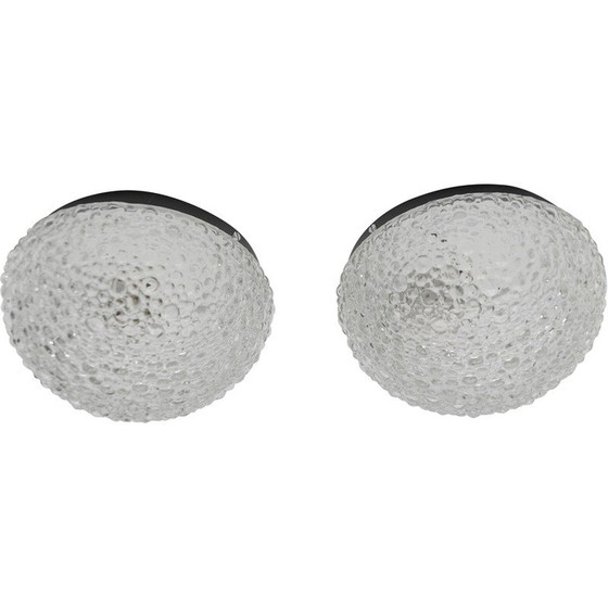 Image 1 of Coppia di lampade da parete vintage in vetro a bolle, Germania 1960