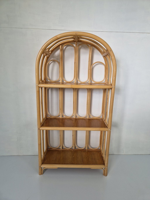 Vintage Bohemian Bamboo Shelf