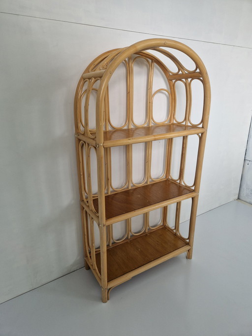 Vintage Bohemian Bamboo Shelf