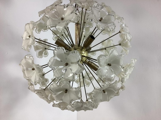 2 Large Flower Sputnik Seventies Lamps