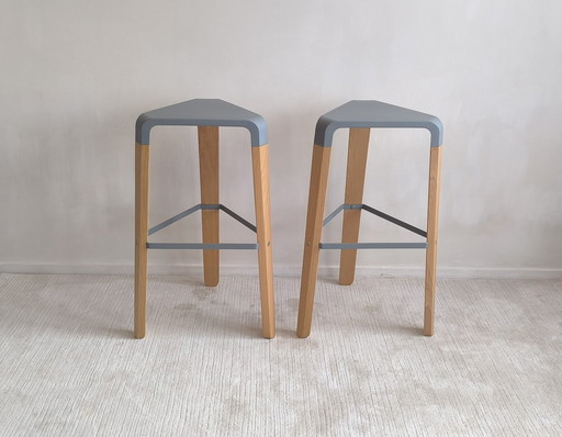 2 Very Fine ''Picapau'' Design Stools Signed D'Orlandini & Radice For Infiniti