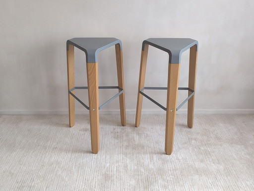 2 Very Fine ''Picapau'' Design Stools Signed D'Orlandini & Radice For Infiniti