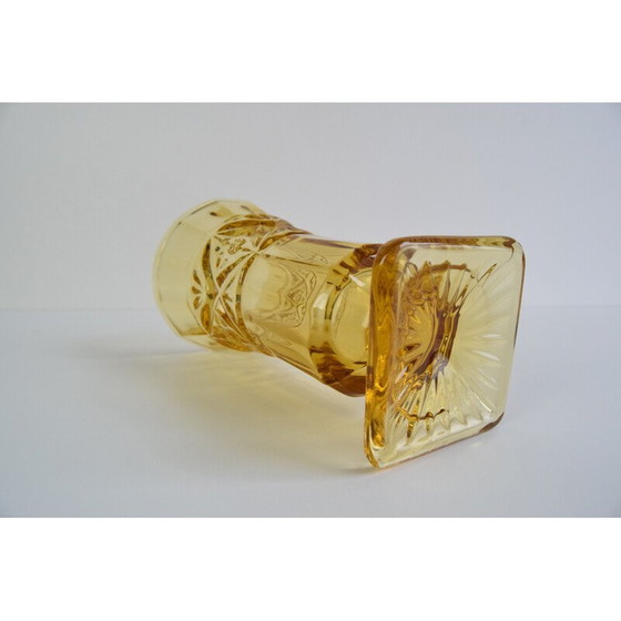Image 1 of Vintage Art Deco amber glass vase, 1940