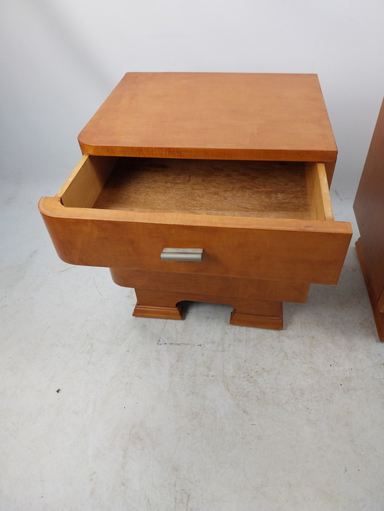 Image 1 of 1 Set Art Deco Nightstands 1930'S