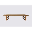 Scandinavian vintage safari daybed in birch and linen