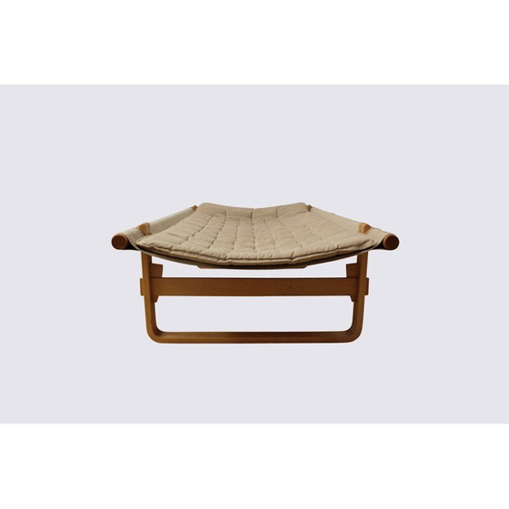 Image 1 of Scandinavian vintage safari daybed in birch and linen