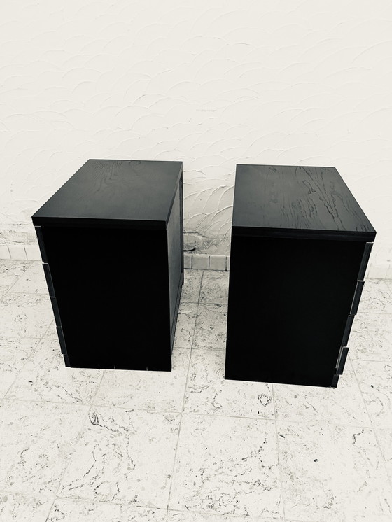 Image 1 of Duo Of 80's Bedside Tables