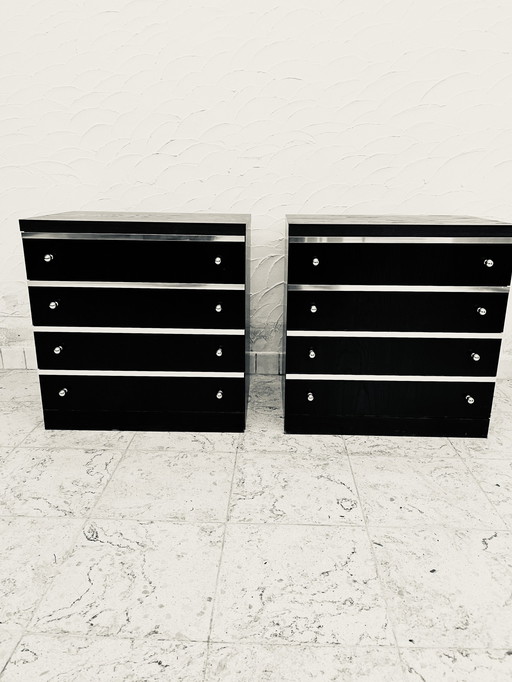 Duo Of 80's Bedside Tables